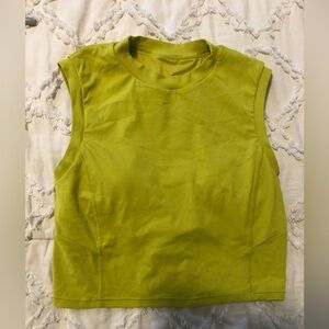 Lululemon Yellow Crop Tank, Size 6.